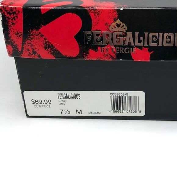 Fergalicious by Fergie Crissy Gray Strappy Ankle Bootie 7.5 M - Picture 11 of 11